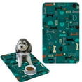 thumbnail image 2 of Absorbent Pet Feeding Mat, Waterproof Dog Cat Food Bowl Placemat, Non-Slip Silicone Mat for Food and Water Dishes, Easy to Clean, Green, 23"x15", Yin-01, 2 of 9