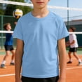 thumbnail image 2 of Kids Unisex Raglan Sleeve Mesh Shirts, Breathable Casual Tops for School & Play, 3-14Y, 2 of 4