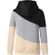 thumbnail image 4 of Sudaderas con capucha para mujer, suéter con cuello vuelto, informal, de manga larga, color block, sudaderas con capucha, suéteres, tops de otoño Fokelyi WRMH-1664-15, 4 of 5