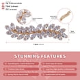 thumbnail image 6 of MIALLO Luxury Marquise Cubic Zirconia Hair Barrette, Sparkly Crystal Leaf Hair Clip for Wedding, Party, Daily Wear, Perfect Gift for Women, 6 of 8