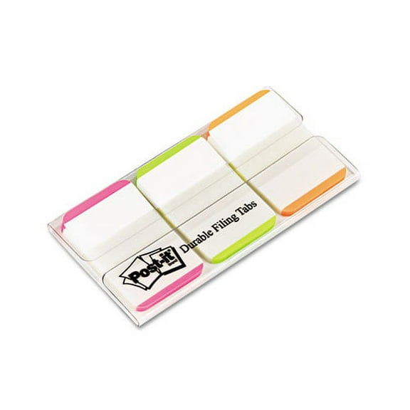 1" Tabs, 1/5-Cut Tabs, Lined, Assorted Brights, 1" Wide, 66/pack | Bundle of 2 Packs