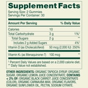(3 pack) Spring Valley Vitamin K2 + Vitamin D3 Gummies, Mixed Berry, 60 Count, Supplement for Bone and Immune Health