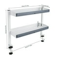thumbnail image 2 of Miumaeov Clamp-on Desk Shelf 2-Tier Shelving Unit Desk Organizer Shelf Desktop or Under-Desk, 2 of 18