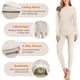 thumbnail image 3 of Ropa interior térmica para mujer Long Johns invierno cálido forro polar conjunto de capa base para clima frío superior e inferior, 3 of 5