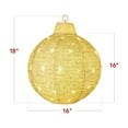 thumbnail image 7 of Best Choice Products 3-Piece Hanging Pop-Up Outdoor Christmas Ornaments, LED Lights, 8 Light Functions - Gold, 7 of 7