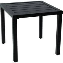 SLSRFD 18" Square Metal Coffee Table, Black Rustproof Steel Tabletop, Living Room Side Table, 50 Pounds Capacity, Table Only