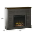 thumbnail image 6 of Twin Star Home Shiplap Wall Mantel Electric Fireplace", Weathered Gray, 6 of 6