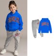 thumbnail image 3 of Teen Kids Toddler Sweatsuit,2PC Long Sleeve Blue Soft Hoodie and Sweatpants Winter Clothes Teen Girls Clothes 11-12 Years Cute&nbsp;Boys Girls&nbsp;Clothing, 3 of 6