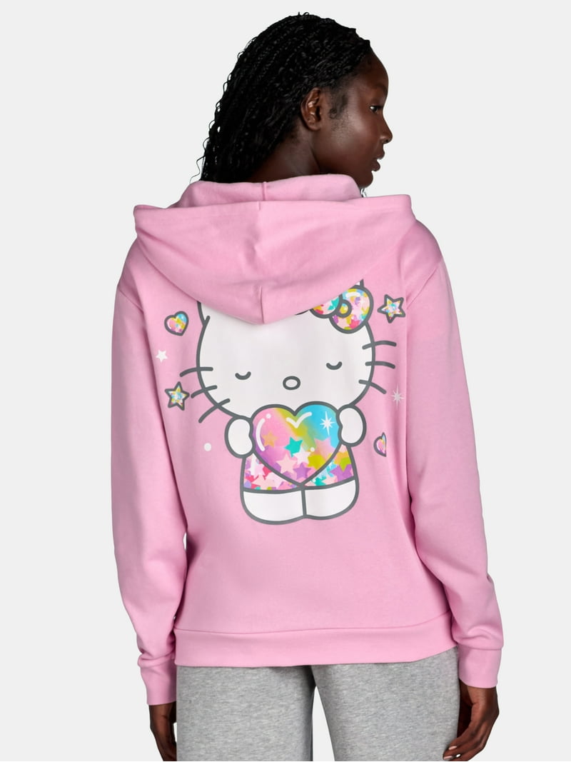 Licensed Graphic Hello Kitty 50th Anniversary Zip Hoodie, Sizes