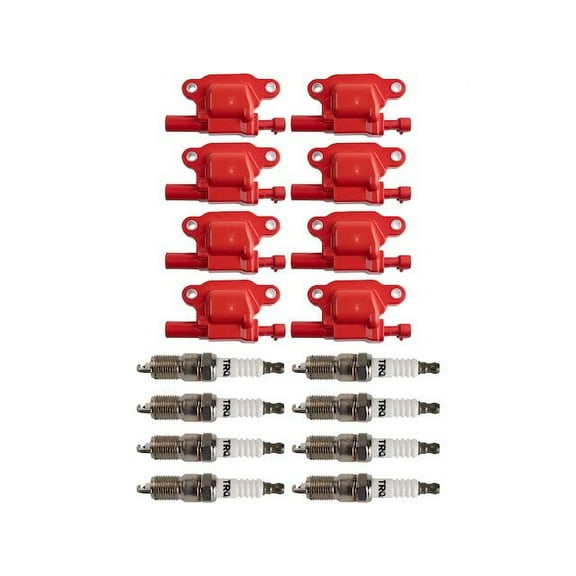 Ignition Coil and Spark Plug Kit 16 Piece - Compatible with 2011 - 2019 Chevy Silverado 2500 HD 6.0L V8 2012 2013 2014 2015 2016 2017 2018