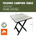 thumbnail image 3 of Ozark Trail 19-inch Plastic Folding Outdoor Camp Side Table, Gray Wood Grain, 3 of 11