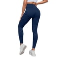thumbnail image 2 of JFGHDG 3D Anti Cellulite Leggings for Women Resistance Band Compression Leggings Tummy Control Butt Lifting Workout Yoga Pants Navy L, 2 of 6