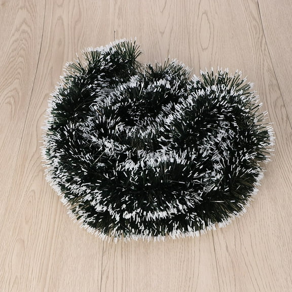 PAMINGONO 1Pcs Mantle Garland Christmas Tinsel Ribbon Garland Green Glitter Shining 78.7 x 3.34 x 3.34 Inch