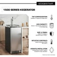thumbnail image 2 of Edgestar Kc1500 15" Wide 1 Tap Kegerator - Stainless Steel, 2 of 7