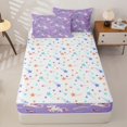 thumbnail image 4 of Metsweet Magic Horse Zipper Full Size Comforter Sets with Fitted Sheet and 2 Pillowcases, Cute Floral Rainbow Butterfly Zipper Bedding Set,4pcs, 4 of 6