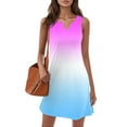 thumbnail image 5 of Women's Tank Nightgown V Neck Sleepshirts Soft Sleeveless Chemise Nightdress Light Purple S, 5 of 7