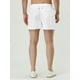 thumbnail image 5 of Pantalones cortos de natación con forro de malde color sólido con cintucon cordón de Color Blanco paHombre 36, 5 of 6