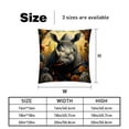 thumbnail image 5 of Rhinoceros Luxurious Velvet Throw Pillow Inserts with Unique Patterns - Set of 2 (16x16, 18x18, 20x20 Inches) for Bed, Chair Pillow Covers for Any Occasion, 5 of 6
