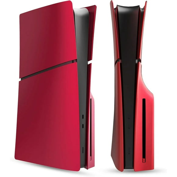 Faceplate For PS5 Slim Disc Edition - ABS Cover Plate Matte Skin, Includes 2 Silicone Controller Covers For Enhanced Protection