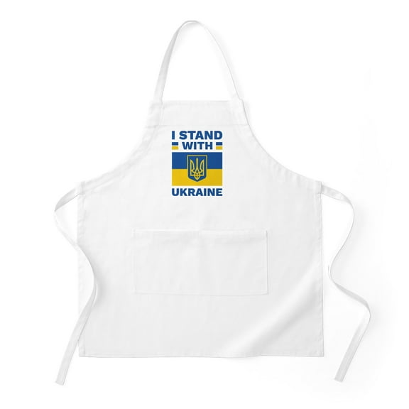 CafePress - I Stand With Ukraine - Kitchen Apron with Pockets, Grilling Apron, Baking Apron