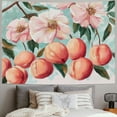 thumbnail image 2 of Patifu Peaches Flowers Tapestry Wall Hanging Unique Style Graphic Tapestries Home Wall Decor Art for Living Room Bedroom Apartment Farmhouse Dorm 50x40inch, 2 of 6