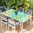 thumbnail image 2 of Easter Table Cloths for 6 Foot Rectangle Tables, Spring Bunny Silhouette Blue Green Gradient Patio Waterproof Elastic Fitted Tablecloths, Washable Rectangular Table Cover for Camping, 2 of 8