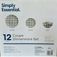 thumbnail image 2 of Simply Essential 12 Piece Coupe Black and White Farmhouse Dinnerware Set, 2 of 2