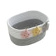 thumbnail image 2 of Cesta de almacenamiento de lona con diseño de flor feliz - Caja plegable de tela para colada, juguetes y organización, 7,87x5,90x3,54 pulgadas, blanco o gris, 2 of 6