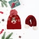 thumbnail image 1 of Sombrero para niños de festival BLESIY Gorro de punto con Bufanda rojo Alce rojo, 1 of 7