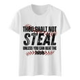 thumbnail image 5 of T-Shirt à Manches Courtes pour Femmes Soldes T-Shirt en Chiffon pour Femmes Tu Ne Voleras Pas à Moins Que Tu Puisses Battre le Lancer T-Shirt à Manches Courtes Col Rond Imprimé Baseball Amour pour Femmes, 5 of 5