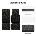 thumbnail image 5 of Cauagu Star Silver Glitter Pattern Car Floor Mat Set of 4,Car Carpet Mats Car Mats with Anti-Slip Backing & Driver Heel Pad Universal Fit for Cars/Trucks/SUV/Vans, 5 of 6