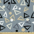 thumbnail image 1 of Grunge Upholstery Fabric by the Yard, Hand Painted Style Triangles and Blots Simple Geometric and Composition, Decorative Fabric for DIY and Home Accents, 2 Yards, Multicolor by Ambesonne, 1 of 4