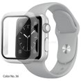 thumbnail image 1 of 44mm serie 654SE S M Adecuado Compatible con vidrio templado + cubierta + correa Compatible con Apple Watch Band Case 44mm 41mm 45mm 40mm 38mm 42mm Pulsera de silicona Iwatch Seri, 1 of 5