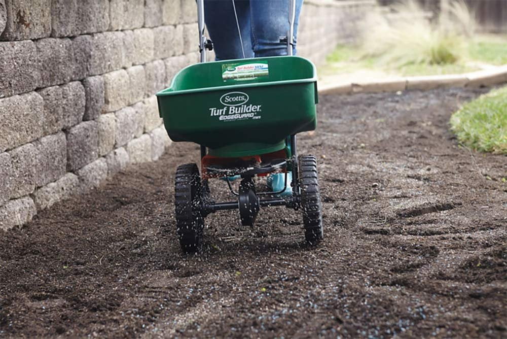 Buy Scotts Turf Builder EdgeGuard Mini Broadcast Spreader Spreads