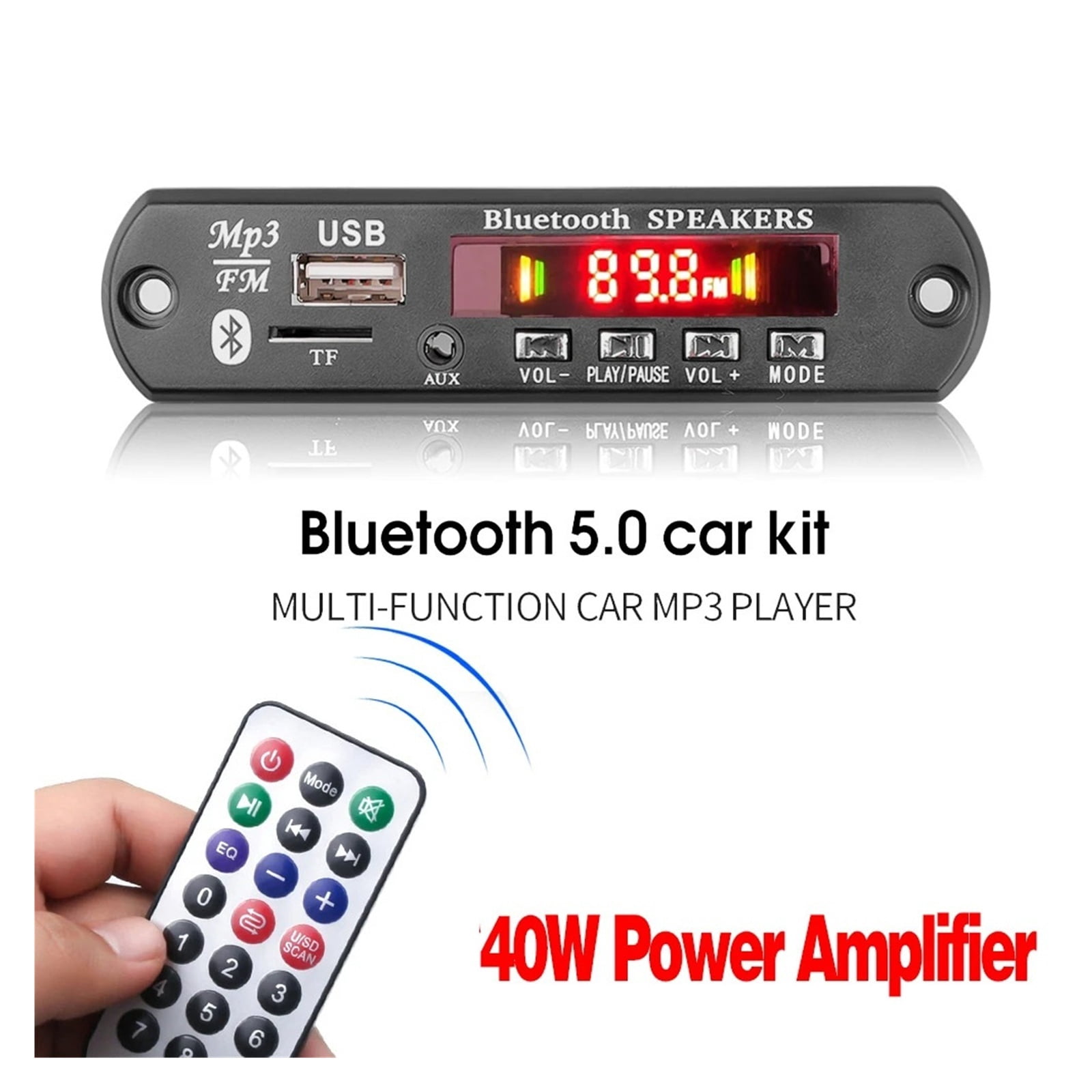 Sound Amplifier 40W Bluetooth 5.0 Class 10W~80W HiFi Stereo Wireless Music Player