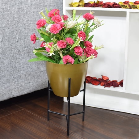 Handmade 100% Iron Round Modern Gold Coated Color 8.2 x 4.8 x 4.8 Inches Planters Pot 1002