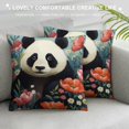 COMIO Throw Pillow Covers Cute Animal Panda Flower Square Pillow Covers