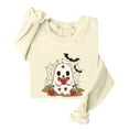 thumbnail image 3 of DDAPJ pyju Halloween Sweatshirt for Women Cute Ghost Graphic Pullover Sweatshirts Casual Loose Fit Crewneck Sweatshirt Beige XL, 3 of 4