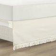 thumbnail image 1 of Lush Decor Jupe de Lit Boho à Franges 15 Pouces Ajustée, Très Grand, Blanc Cassé, 1 of 4