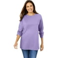 thumbnail image 1 of T-shirt à Manches Longues à Col Ras du Cou Parfait pour Femmes Grande Taille, 1 of 6