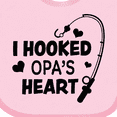 thumbnail image 4 of Inktastic I Hooked Opa's Heart with Fishing Rod Boys or Girls Baby Bib, 4 of 4