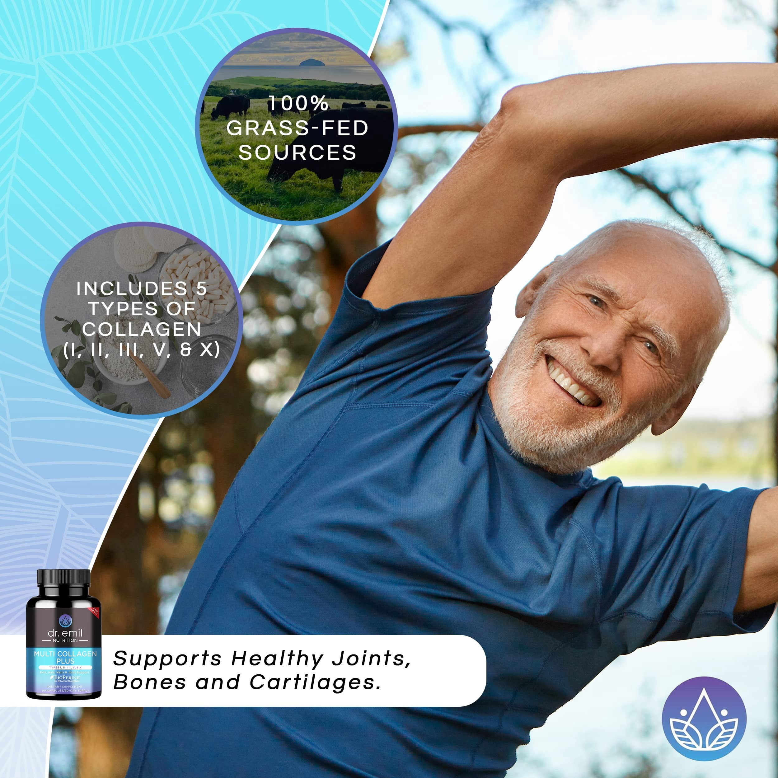 DR. EMIL NUTRITION Multi Collagen Plus, 90 Count, 30 Servings, 3 Pack