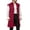 Red, variant on Atkumj Medieval Vest for Men Trendy Solid Color Long Waistcoat Vintage Stand Collar Front Patch Pockets Button Down Sleeveless Vest
