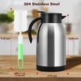 thumbnail image 7 of Flantor Coffee Carafe 40oz Stainless Steel Insulated Coffee Dispenser Double Wall Vacuum Thermal Flask NEW, 7 of 7