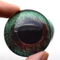 thumbnail image 2 of Jade Green and Maroon Bird Glass Eyes, 2 of 5