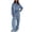 Blue, variant on Women Oversized Striped Outfits Crew Neck Long Sleeve Pullover Tops Wide Leg Pants Set Loose Soft Loungewear Streetwear Outfit Blue M