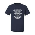 thumbnail image 2 of Wild Bobby, My Savior Is Tougher Than Nails Revelation 1:18, Inspirational Christian, Men Graphic Tee, Navy, 3X-Large, 2 of 5