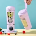 thumbnail image 3 of [Portable Fruit Juicer] USB Rechargeable Portable Fruit Juicer | 1pc, Small Juicer for Smoothie and Milkshake Making, Mini Ice Crusher, Three Modes, Digital Display, 12 Blades,, 3 of 14