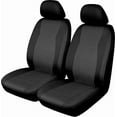thumbnail image 2 of AUTO DRIVE Jacquard 2PCS Low Back Front Seat Cover Black, 2 of 7