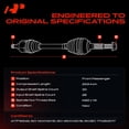 thumbnail image 3 of A-Premium CV Axle Shaft Assembly Compatible with Hyundai Santa Fe 2013-2018, Santa Fe XL 2019 & Kia Sorento 2014-2015, V6 3.3L, Front Right Passenger Side, Replace# HY-8235, 1700-660776, 3 of 10